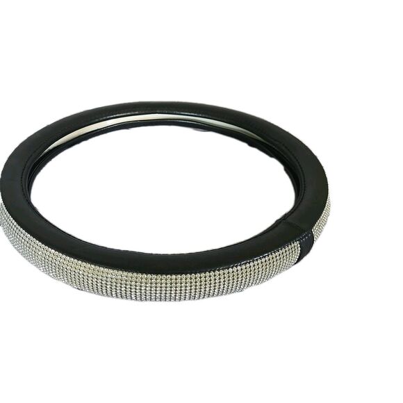 ChuLian Other - Car Diamond Leather Steering Wheel Cover Bling Crystal 15" Round Pretty Snug